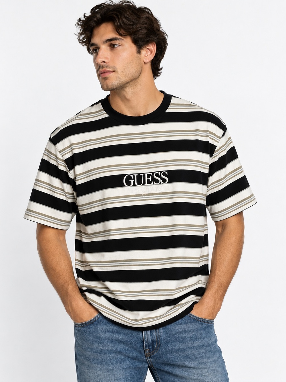 Retro Guess Originals Rogers Striped EUC
